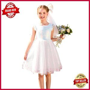 Sequin Party Dress Formal Elegant Sparkly Girls Dance Wedding Flower Girl